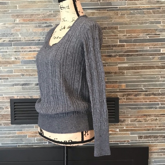 Old Navy Gray Piped Round Neck Sweater BB223 C - Picture 6 of 8